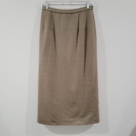 Vintage Pendleton Womens Maxi Skirt Size 10 Houndstooth Wool Academia Old Money - Picture 1 of 7